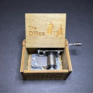 The Office TV Show Collectible Handmade Mini Wooden Crank Music Box 2 x 2.5"
